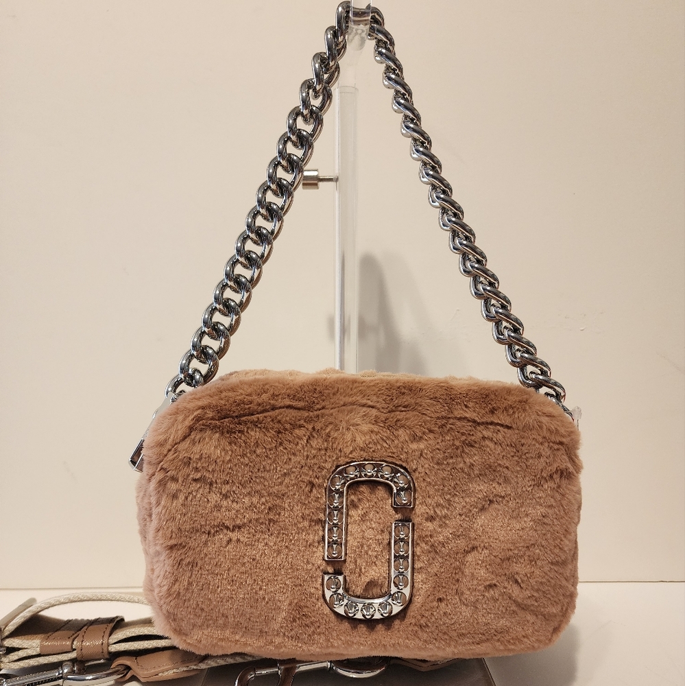 Marc Jacobs Faux Fur Plush Snapshot Camera Bag